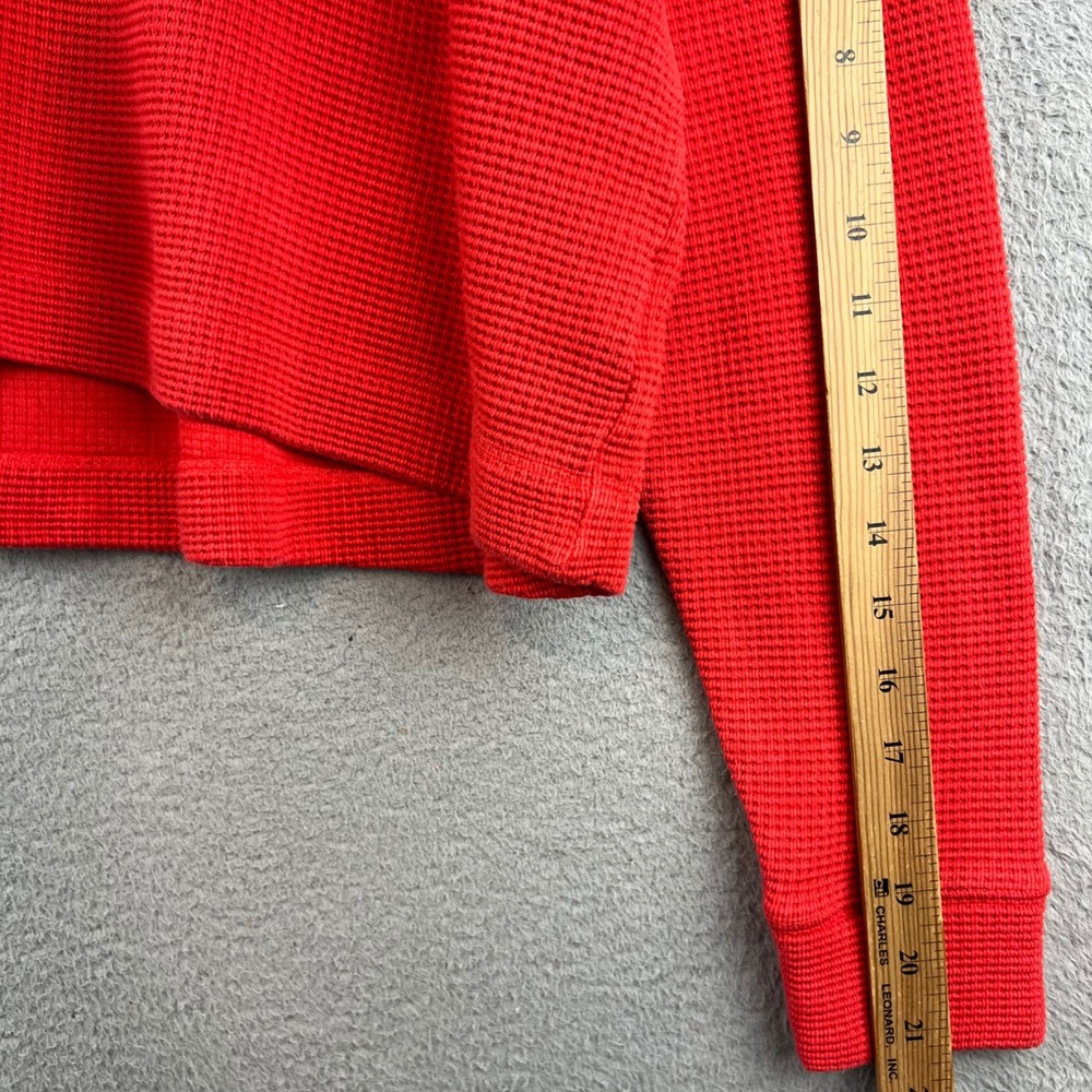 Athleta Red Waffle Knit Lounge Set Cropped Hoodie and Joggers Size M - Picture 12 of 16